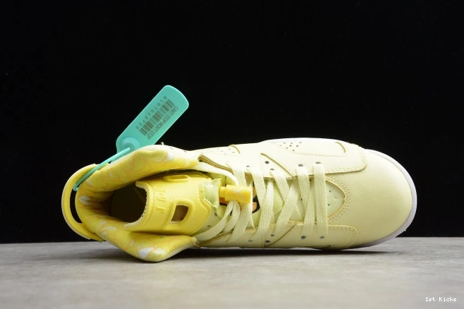 1st Kicks Retro Yellow 543390-800 Jordan Air 6 Floral (GS) Dynamic 0728